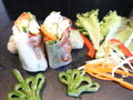 N2. Fresh summer rolls with Chicken satay (2 pieces)