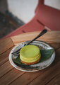 Groene thee cheesecake