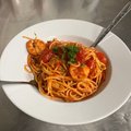 Pasta with prawns