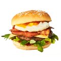 Hamburger bacon, kaas en ei