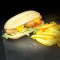 Pepper chicken burger menu