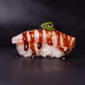 Flambé nigiri maguro