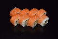 Tempura gamba roll met zalm