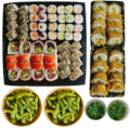 Box 10: Maki complete (96 st) en 4 salades