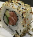 zalm wasabikruiden uramaki