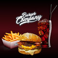 Crispy bacon burger menu