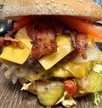 Dubbele smash bacon cheeseburger
