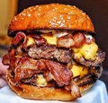 Dubbele smash bacon cheeseburger