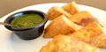 4. Fried Paneer with Green Chutney