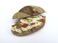 Meergranen polderslide ei-bieslooksalade met bacon snippers