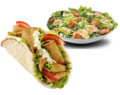 Any Wrap + Small Salad or Fries
