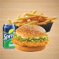 Crispy chickenburger menu