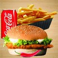 Chicken filet burger hot & spicy menu