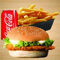 Chicken filet burger menu