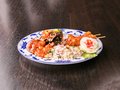 Nasi/Bami Blue Lotus Ossenhaas in tausie saus (zwarte bonensaus)