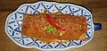 Grote Loempia Kip met Ham Groenten pindasauce