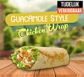 Guacamole Style Chicken Wrap