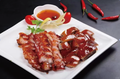 T032.Geroosterd twee soorten vlees / 烧味双拼（叉烧、火腩、鸭）