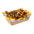 Loaded Fries met hete kip toppping
