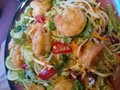 MAANDGERECHT Vietnamese salade met glasnoodles en gamba's