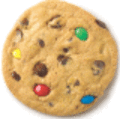 Chocolate chip met M&M's cookie