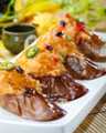 17. Pan Fried Eggplant with Shrimp Paste 豉汁百花釀茄子