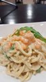 Pasta shrimp limoni crème