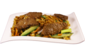 Nasi- of bami goreng met ossenhaas en groenten
