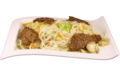 Mihoen goreng of chow mein met ossenhaas en groenten