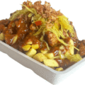 Loaded fries saté