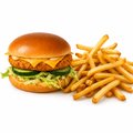 Kipburger honing mosterd menu