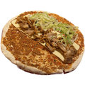 Turkse Pizza (Lahmancun) met Döner en Kaas