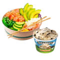Poké bowl zalm met Ben & Jerry's 100ml