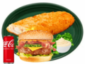 Vis menu met hamburger
