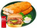 Vis menu A met hamburger