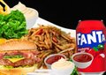 Shoarma menu met hamburger