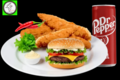 Chicken Strips spicy menu met hamburger