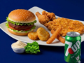Kipschnitzel menu C met hamburger