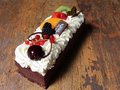Slagroomschnitte met chocolade