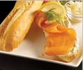 Gerookte zalm met kruidenkaas