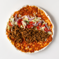 Turkse Pizza Shoarma met kaas