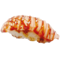 Geflambeerd zalm nigiri