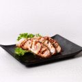 Flamed zalm sashimi