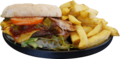 Patat jumbo burger Menu
