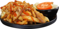 Patat hete kip Menu