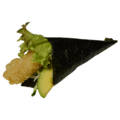 Gefrituurde garnaal handroll