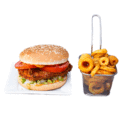 Spicy kipfilet burger menu