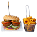 Falafel burger menu