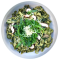 Truffel tagliatelle met kastanjechampignons (vega)