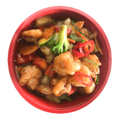 Wokkie bowl garnalen